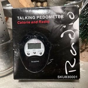Talking pedometer calorie and radio Sku830001